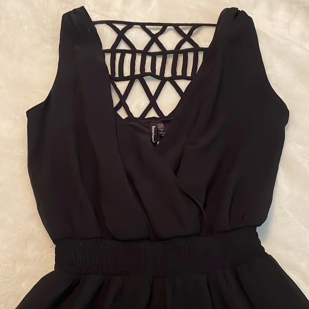 Black Lace Back Romper size XS - Picture 2 of 10